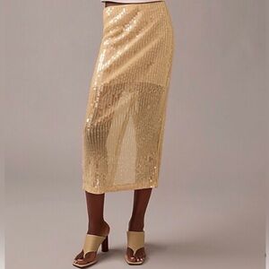 J. Crew Collection Layered Sequin Midi Skirt Size 6